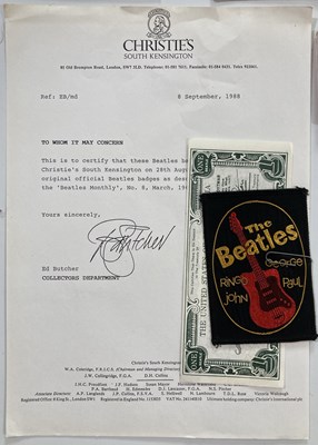 Lot 138 - THE BEATLES EARLY & ORIGINAL MEMORABILIA.