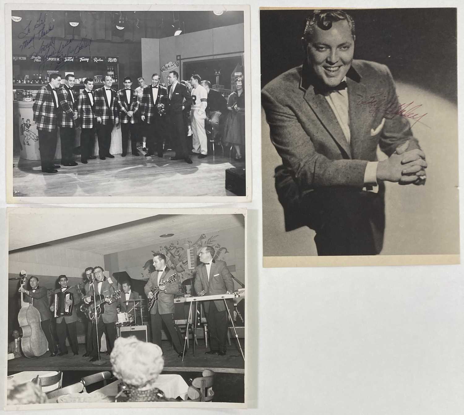 Lot 314 - BILL HALEY - SIGNED ITEMS AND EARLY PHOTOGRAPH.