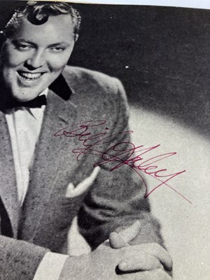 Lot 314 - BILL HALEY - SIGNED ITEMS AND EARLY PHOTOGRAPH.