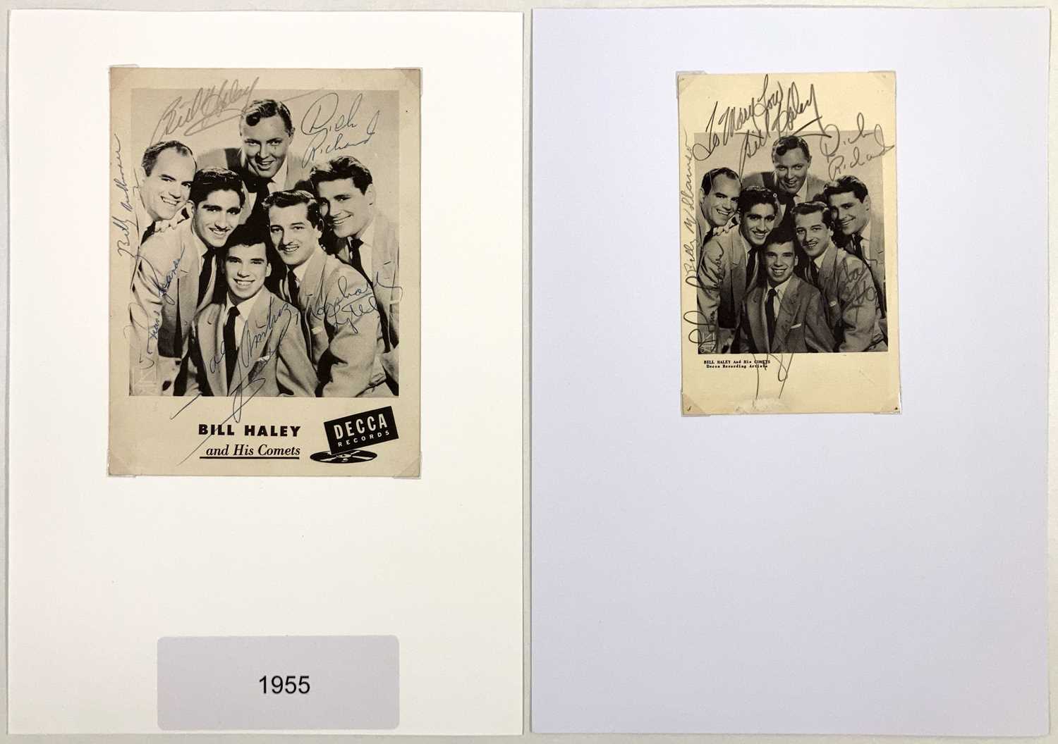 Lot 315 - BILL HALEY - SIGNED POSTCARDS.