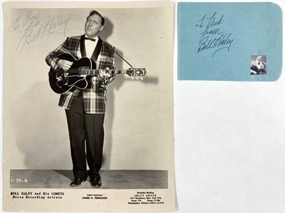 Lot 319 - BILL HALEY SIGNED ITEMS.