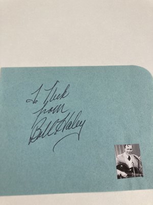 Lot 319 - BILL HALEY SIGNED ITEMS.