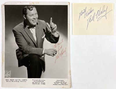 Lot 321 - BILL HALEY - SIGNED ITEMS.