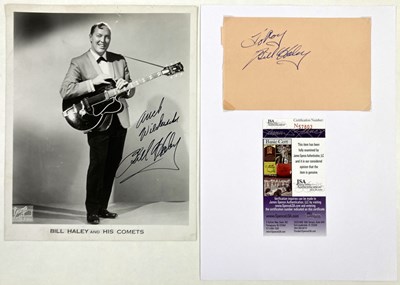 Lot 322 - BILL HALEY SIGNED ITEMS.