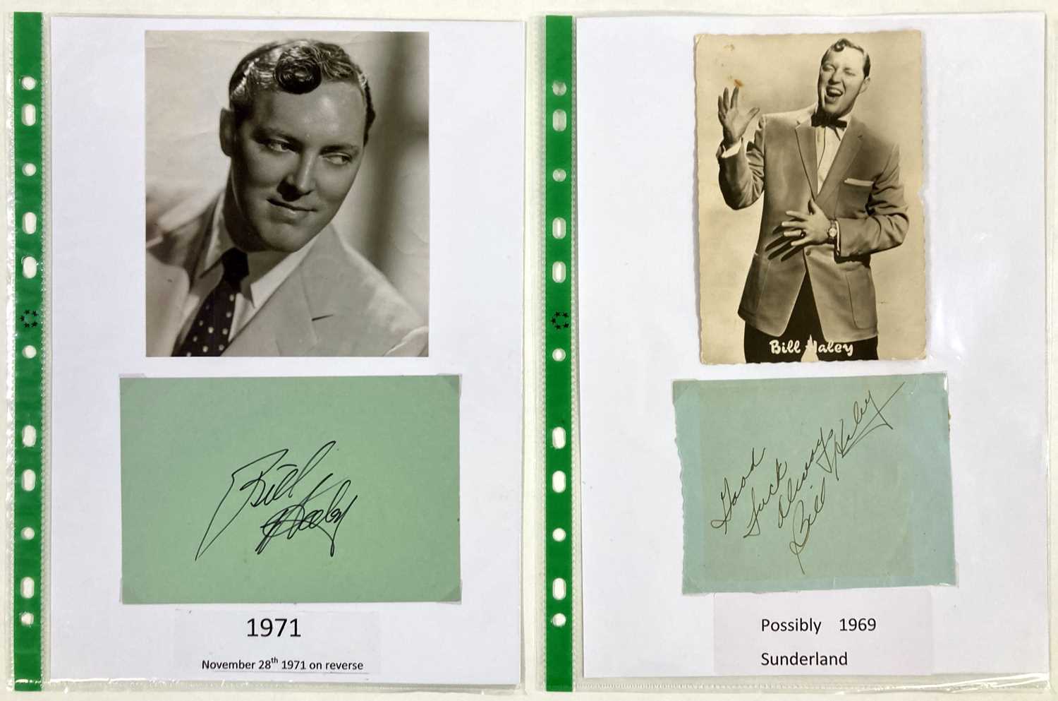 Lot 327 - BILL HALEY - SIGNED ITEMS.