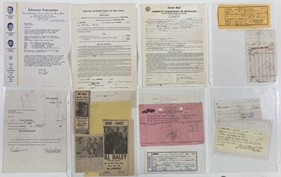 Lot 329 - BILL HALEY - CONTRACTS / STATEMENTS FOR CONCERTS IN 1957.