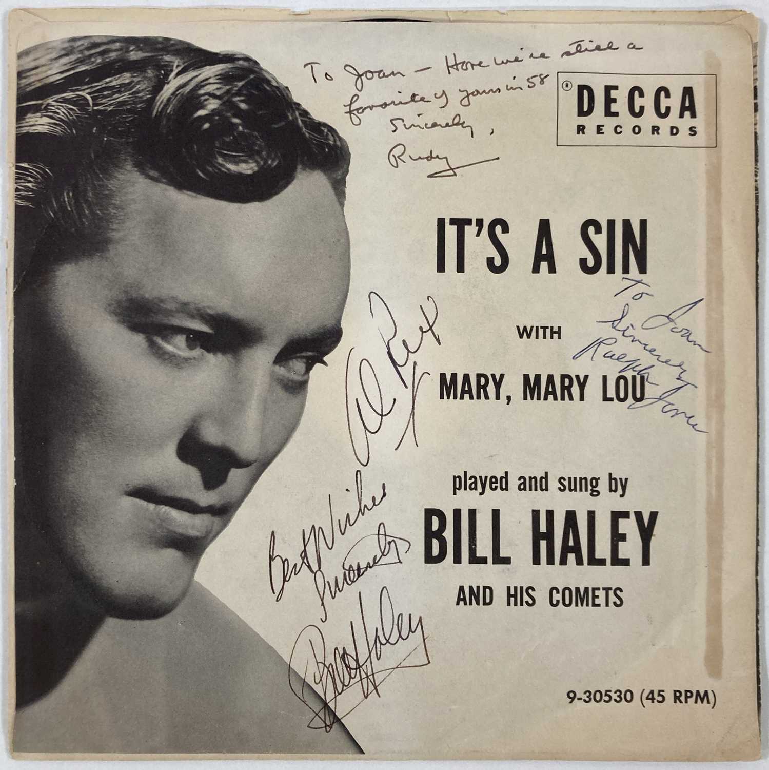 Lot 334 - BILL HALEY - SIGNED EP.