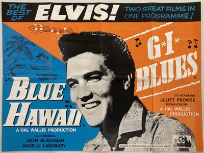 Lot 355 - ELVIS BLUE HAWAII QUAD POSTER.