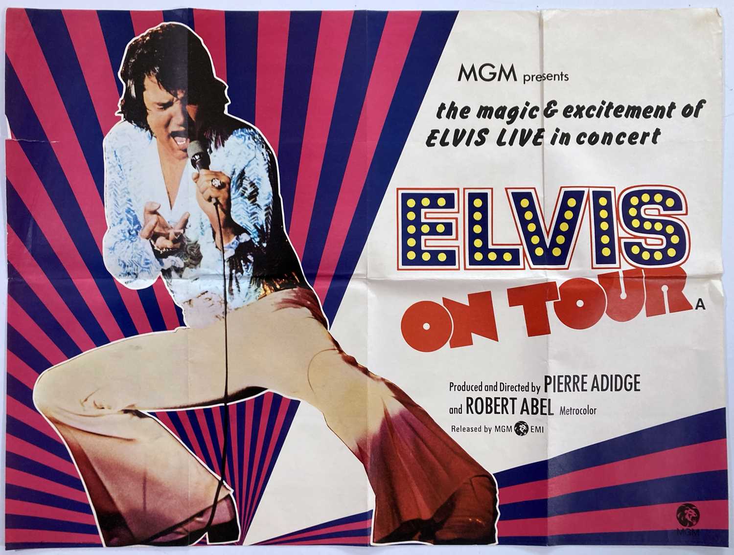 Lot 351 - ELVIS ON TOUR UK QUAD POSTER (1972).