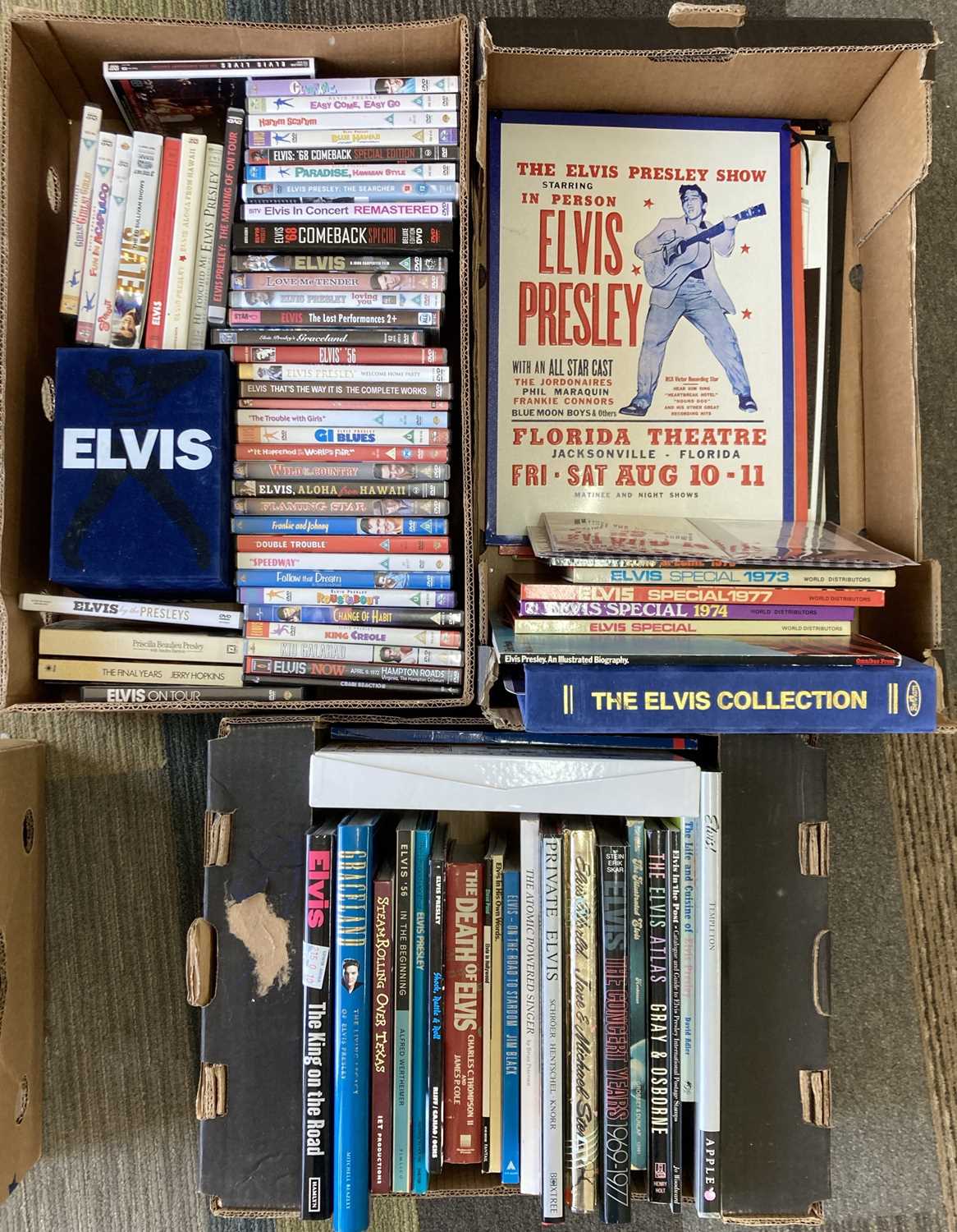 Lot 353 - ELVIS - BOOKS, DVDS AND MEMORABILIA.