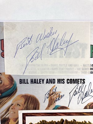 Lot 339 - BILL HALEY - SIGNED ITEMS.