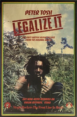 Lot 481 - PETER TOSH - LEGALIZE IT PROMO POSTER.