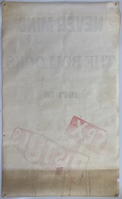 Lot 424 - SEX PISTOLS - ORIGINAL NEVER MIND THE BOLLOCKS POSTER.