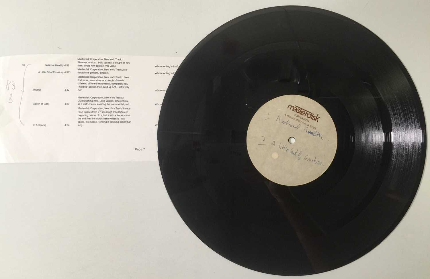 Lot 606 - THE KINKS - LOW BUDGET - ORIGINAL MASTERDISK