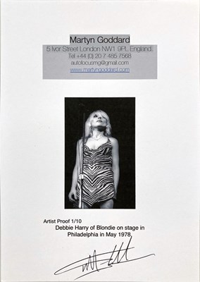 Lot 145 - MARTYN GODDARD, DEBBIE HARRY, 1978.