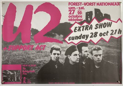 Lot 193 - U2 1984 BELGIUM POSTER - FIVE COPIES OF.