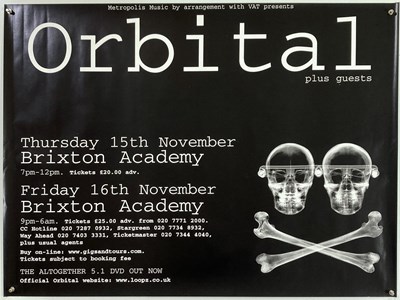 Lot 195 - ORBITAL - 12 COPIES OF A BRIXTON ACADEMY POSTER.