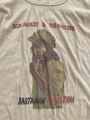 Lot 496 - BOB MARLEY ORIGINAL RASTAMAN VIBRATION PROMOTIONAL T-SHIRT.