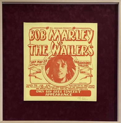 Lot 500 - BOB MARLEY - RANDY TUTEN SIGNED ORIGINAL POSTER.