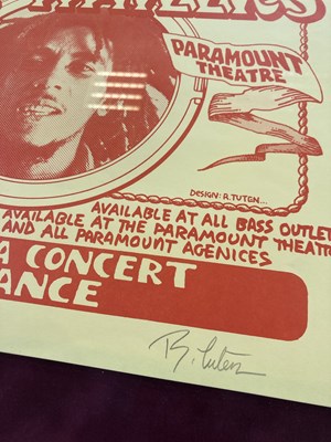 Lot 500 - BOB MARLEY - RANDY TUTEN SIGNED ORIGINAL POSTER.