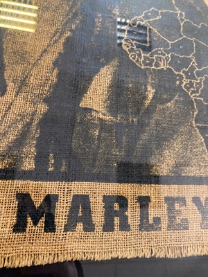 Lot 506 - BOB MARLEY - SURVIVAL HESSIAN SACK.