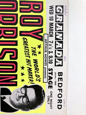 Lot 198 - ROY ORBISON, MARIANNE FAITHFULL - 1965 CONCERT POSTER AND DESIGN BOARD.