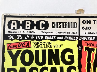 Lot 202 - YOUNG RASCALS / TRAFFIC / VANILLA FUDGE ORIGINAL 1967 CONCERT POSTER.