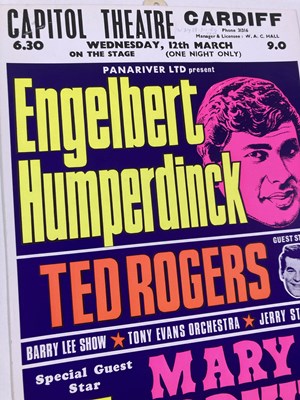 Lot 174 - MARY HOPKIN / ENGELBERT HUMPERDINCK ORIGINAL 1969 POSTER.