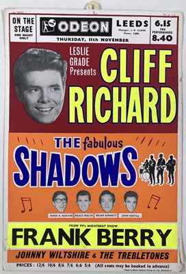 Lot 207 - CLIFF RICHARD / THE SHADOWS - ORIGINAL 1965 CONCERT POSTER.