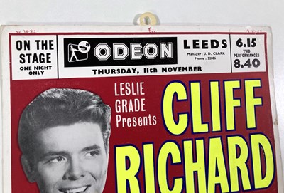 Lot 207 - CLIFF RICHARD / THE SHADOWS - ORIGINAL 1965 CONCERT POSTER.