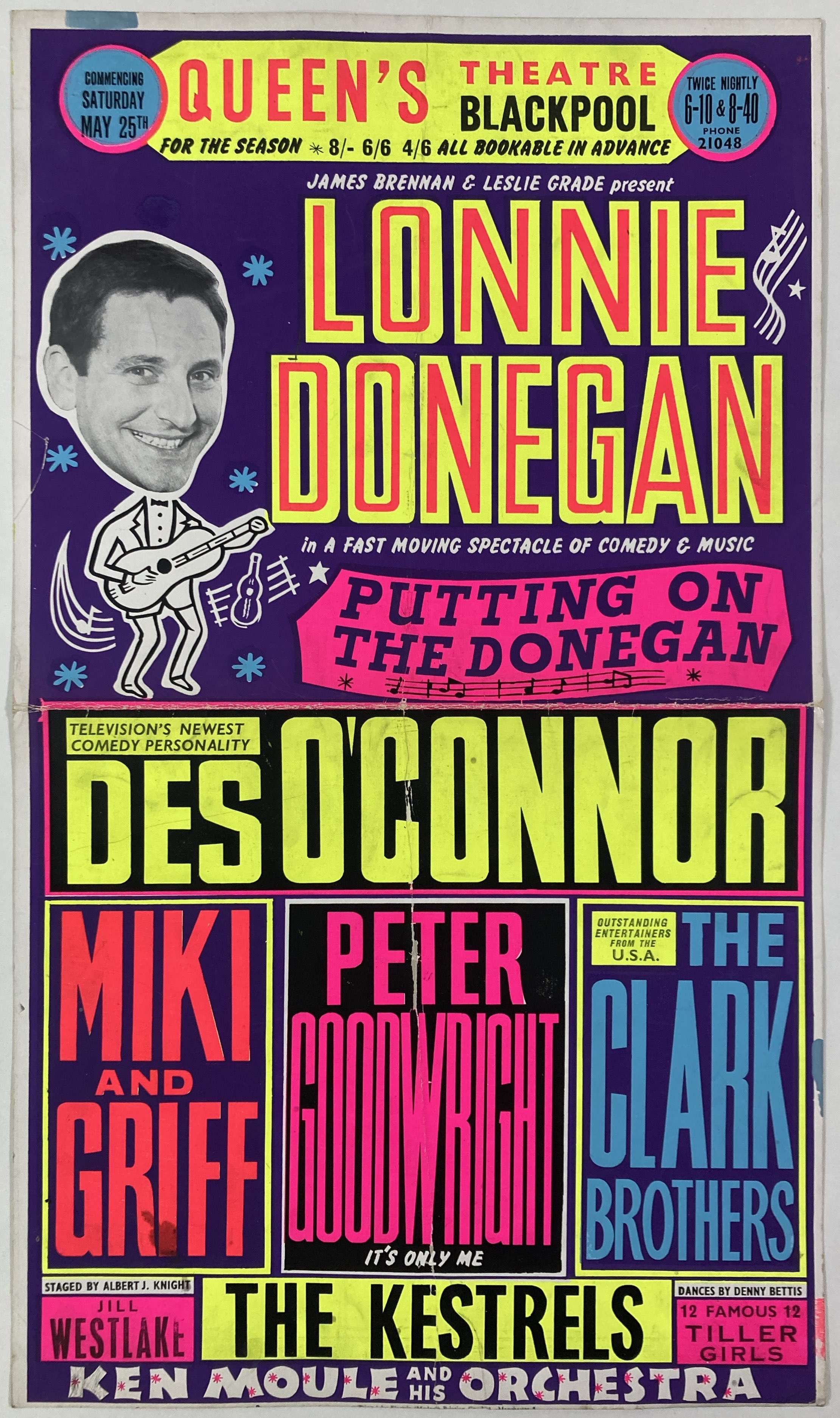 Lot 210 - LONNIE DONEGAN / DES O'CONNOR - AN ORIGINAL
