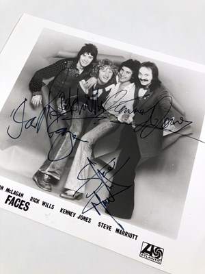 Lot 283 - SMALL FACES - SIGNED PROMO PHOTOGRAPH.