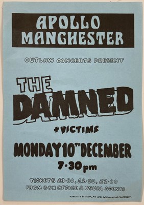 Lot 440 - THE DAMNED - 1979 MANCHESTER APOLLO HANDBILL.