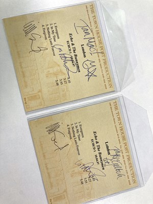 Lot 295 - ECHO AND THE BUNNYMEN - SIGNED CD COVERS.