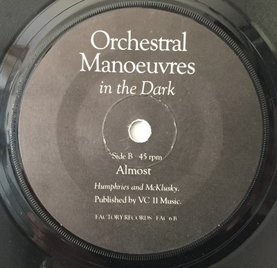 Lot 756 - ORCHESTRAL MANOUEVERS IN THE DARK - ELECTRICITY 7" (ORIGINAL UK 'BRAILLE' SLEEVE COPY - FACTORY FAC 6)