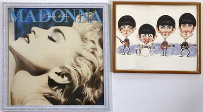 Lot 66 - FRAMED MUSIC MEMORABILIA / SHOP DISPLAYS AND MAGAZINES.