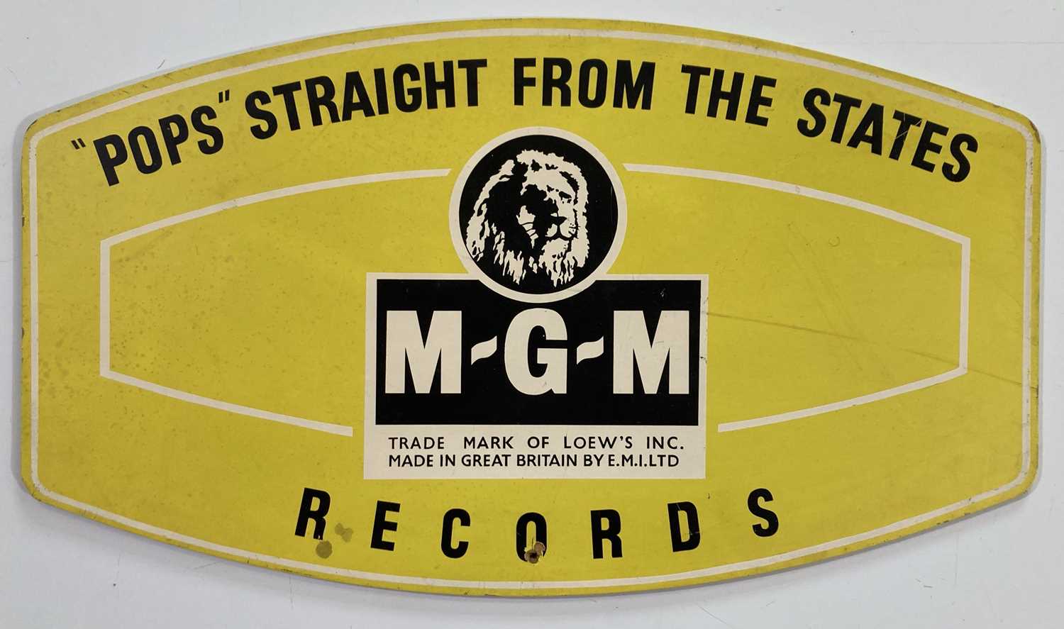 Lot 67 - ORIGINAL 1950S MGM RECORD SHOP DISPLAY.