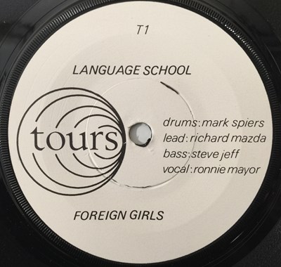 Lot 29 - TOURS - LANGUAGE SCHOOL 7" (ORIGINAL UK 'DARK BLUE' SLEEVE DESIGN)