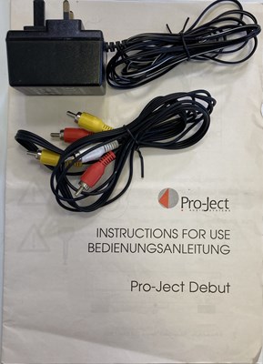 Lot 14 - KEF SUBWOOFER & PROJECT TURNTABLE INC PROJECT PREAMP, INSTRUCTIONS & CABLES.