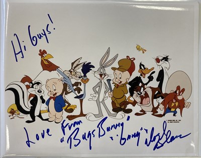 Lot 83 - WARNER BROTHERS BUGS BUNNY ANIMATION CEL AND SIGNED PHOTO