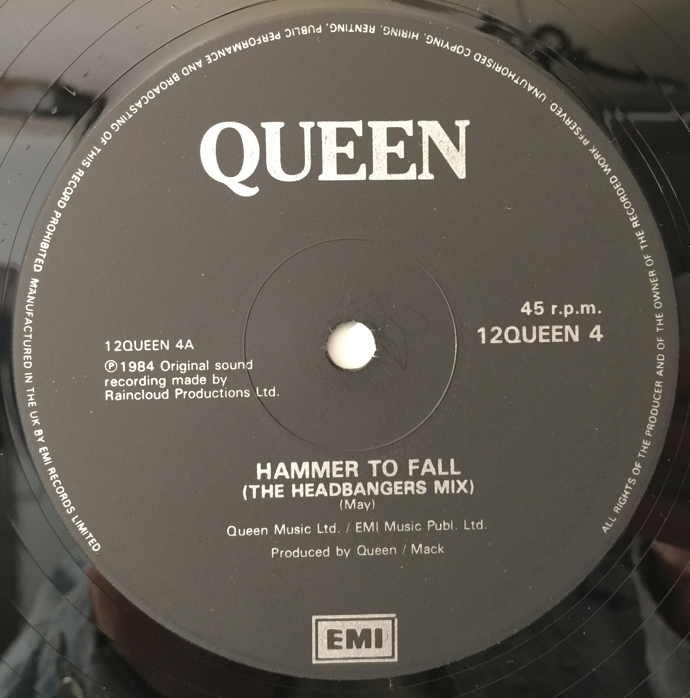Queen - Hammer To Fall (edit Of Special New Headbanger Mix) (45-Tours Usagé) main image 1