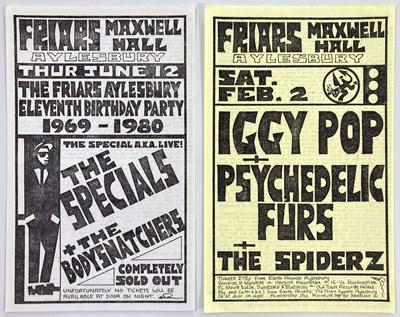 Lot 112 - FRIARS AYLESBURY FLYERS - THE SPECIALS / IGGY POP.