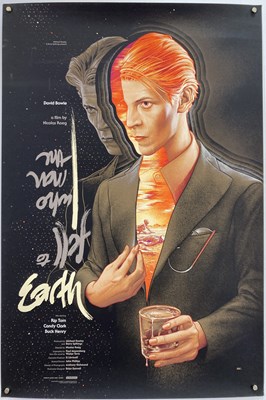 Lot 131 - DAVID BOWIE - THE MAN WHO FELL TO EARTH, MONDO FILM POSTER PRINT.