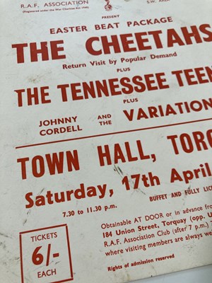 Lot 392 - LED ZEPPELIN INTEREST - TENNESSEE TEENS/CHEETAHS - PROMO WINDOW CARD