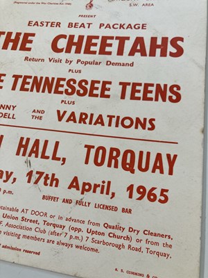 Lot 392 - LED ZEPPELIN INTEREST - TENNESSEE TEENS/CHEETAHS - PROMO WINDOW CARD