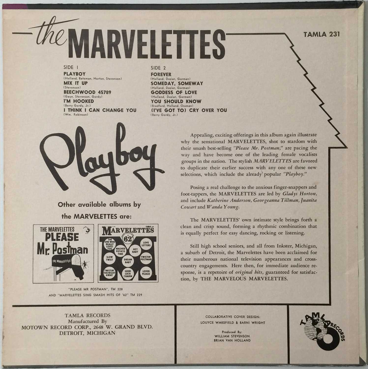 Lot 233 - THE MARVELETTES - PLAYBOY LP (2ND US