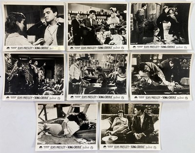 Lot 358 - ELVIS - KING CREOLE LOBBY CARD/FOH SET.