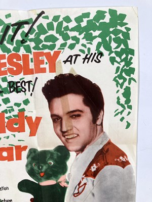 Lot 360 - ELVIS ORIGINAL TEDDY BEAR PROMOTIONAL POSTER.