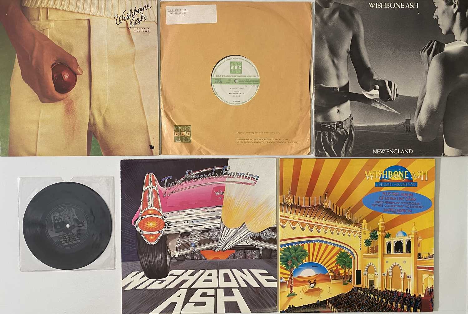 Lot 1062 - WISHBONE ASH - LP/ 7" PACK (INC BBC TRANSCRIPTION)