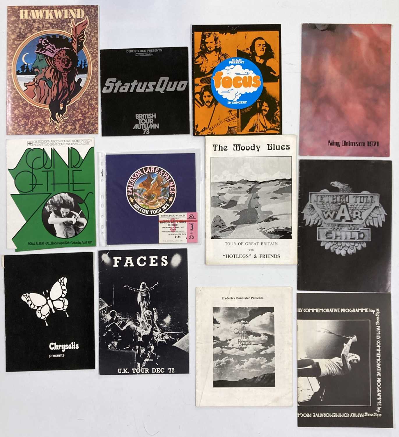 Lot 124 - ROCK / PROG CONCERT PROGRAMMES.